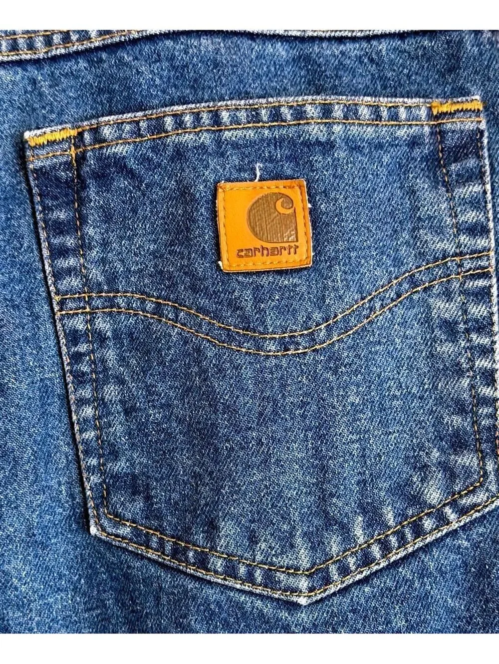Carhartt Traditional Fit Men's Blue Denim Jeans Size 38x32
